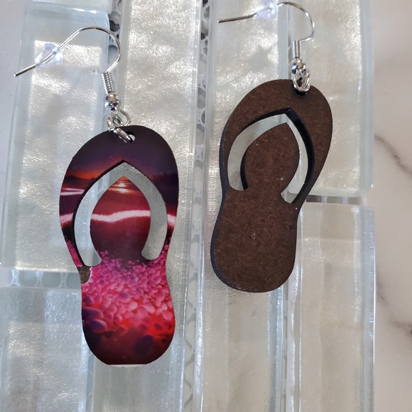 Pink Flip Flop Earrings - Picture 7 of 8